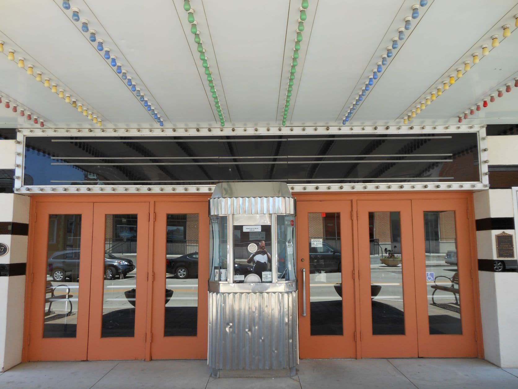 Front doors of the Normal Movie Theater, Normal, IL