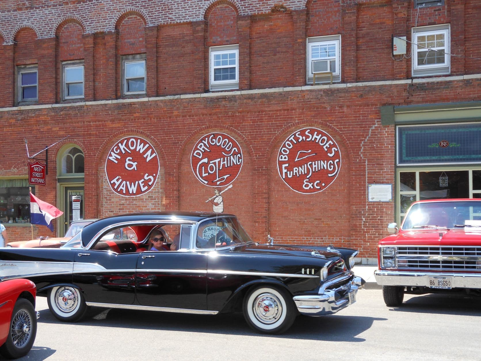 Black 1950s sedan