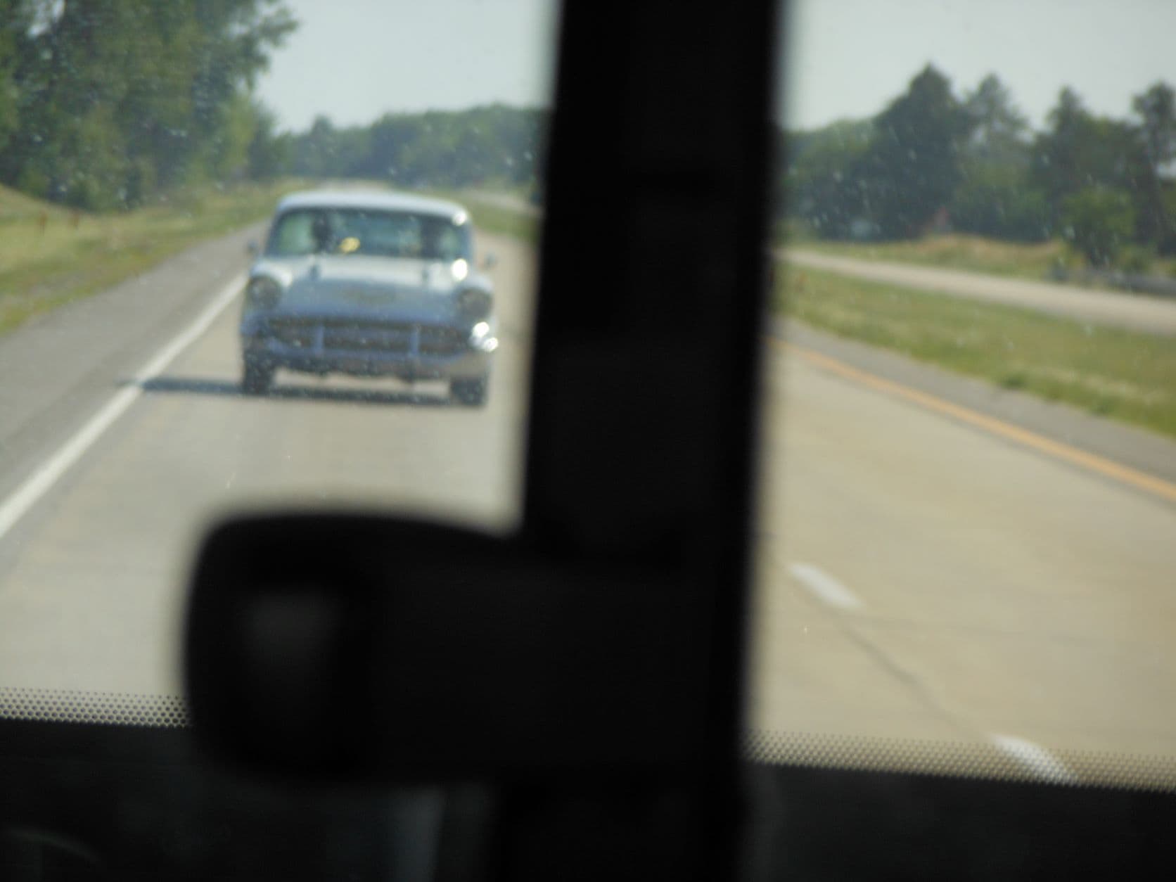 50's car behind me