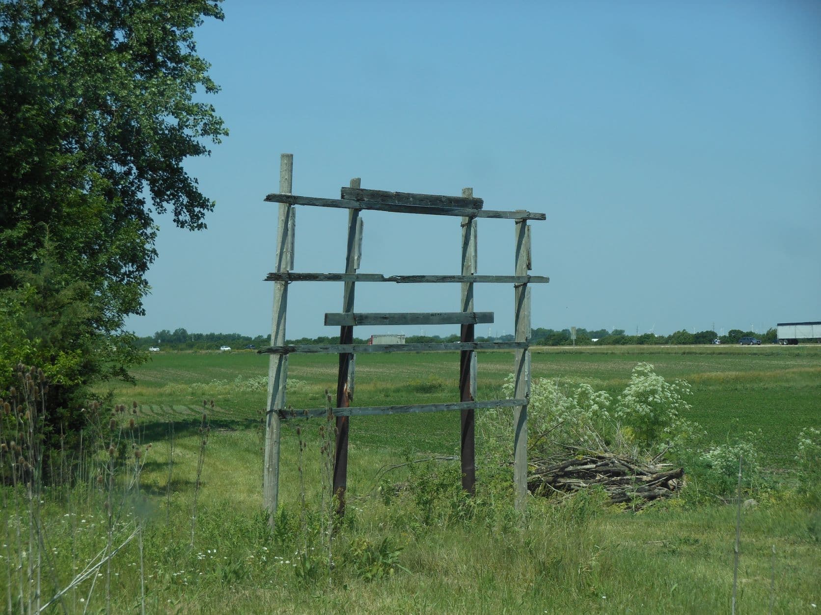 decaying ad sign frame