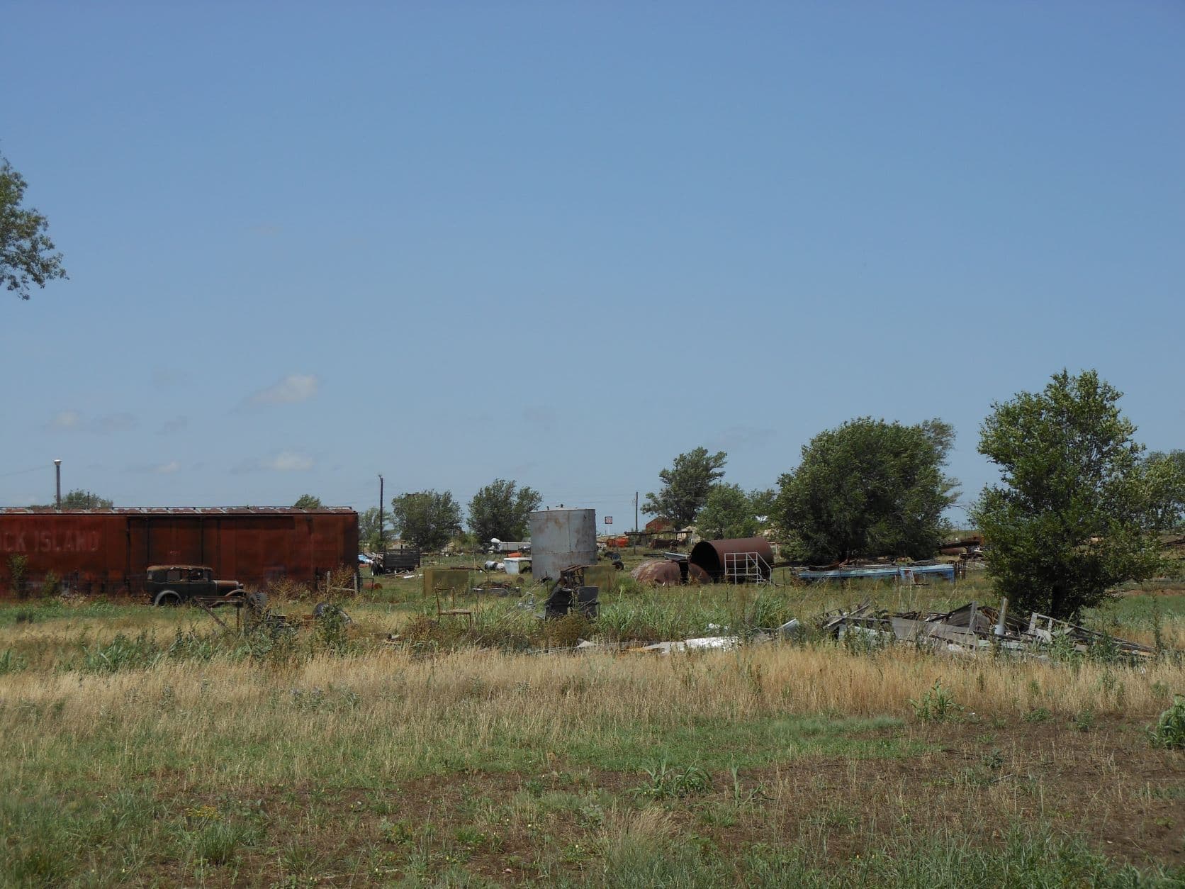 Shamrock, TX - lonely by the old railroad boxcar