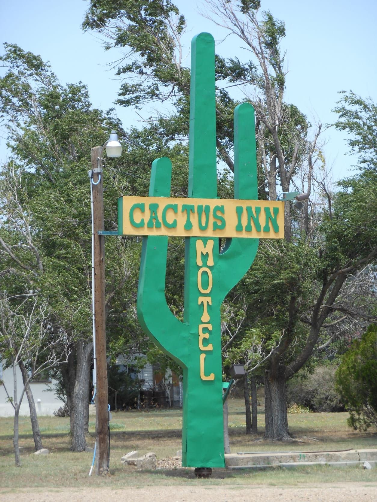McLean, TX - Cactus Inn Motel sign