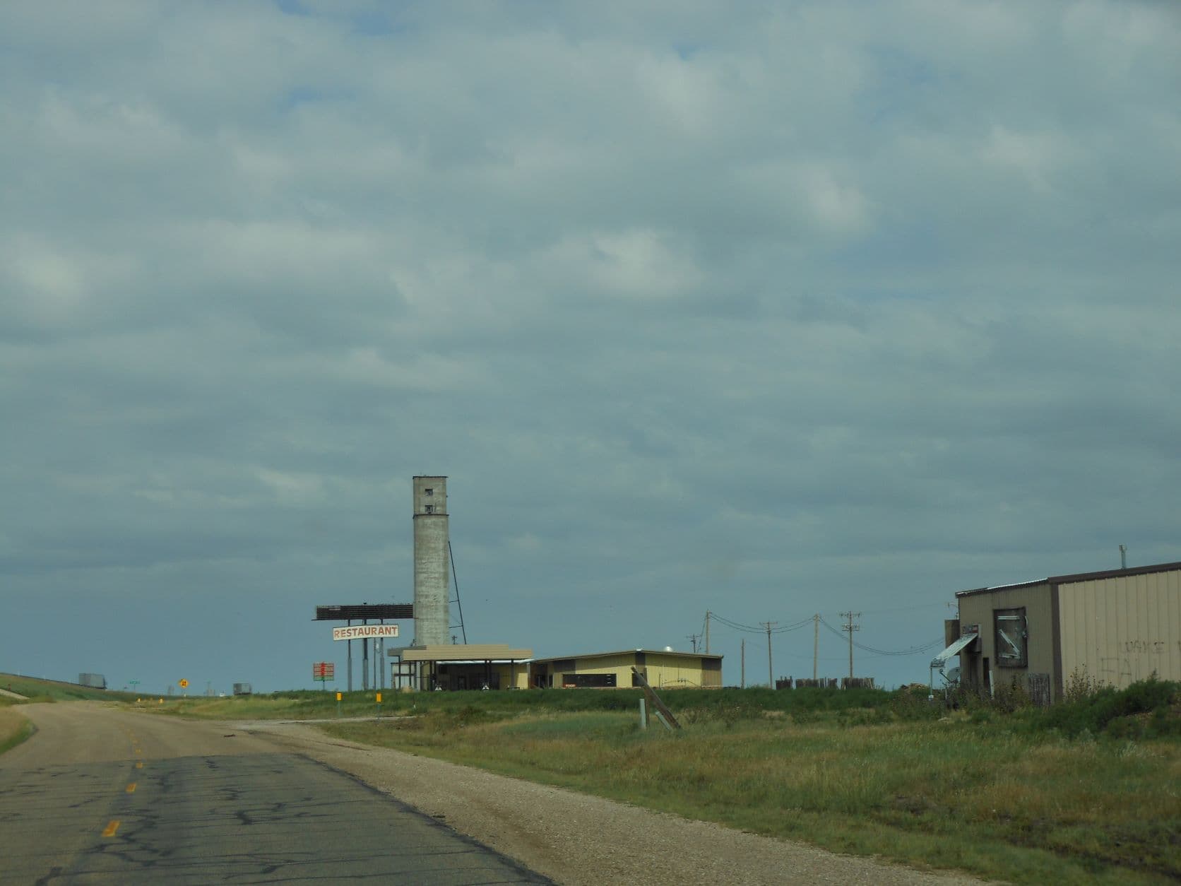 Road to Adrian, TX - Texas grain elevator