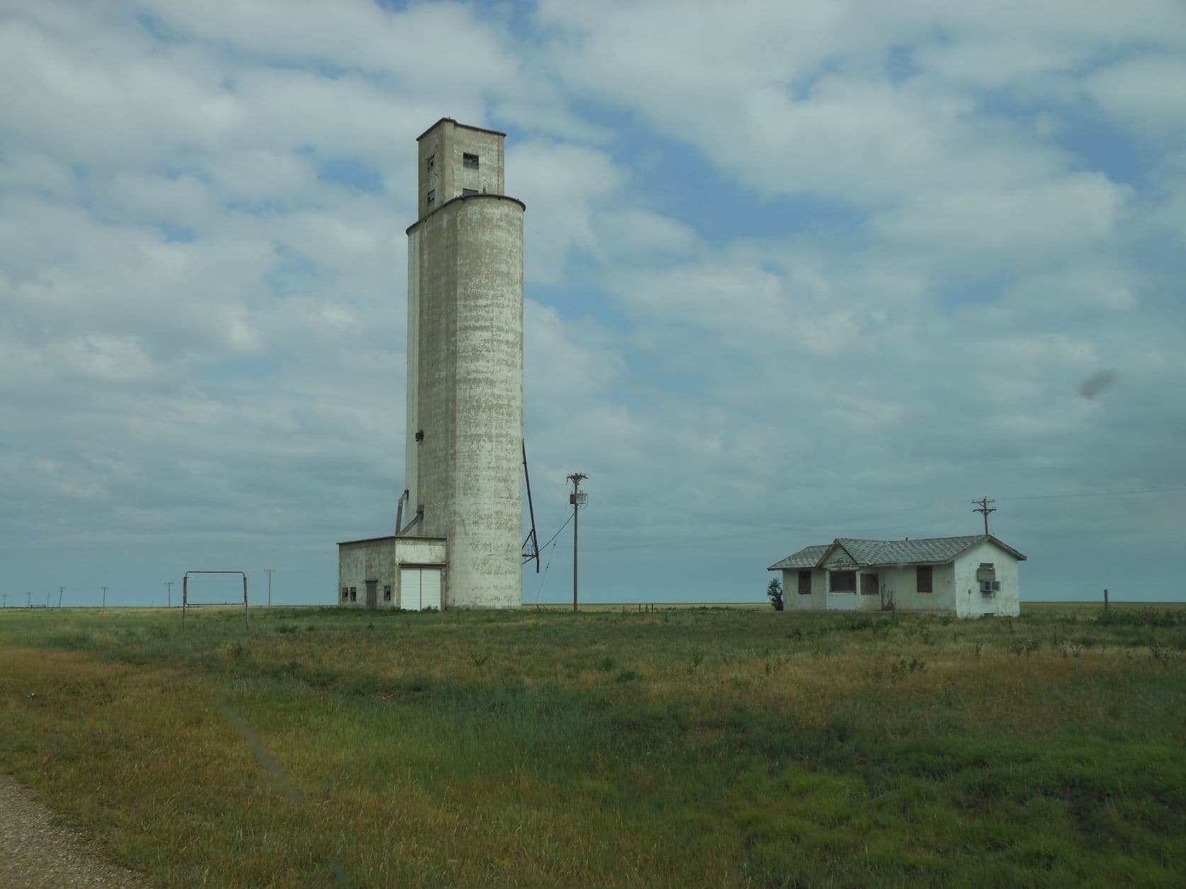Road to Adrian, TX - Texas grain elevator