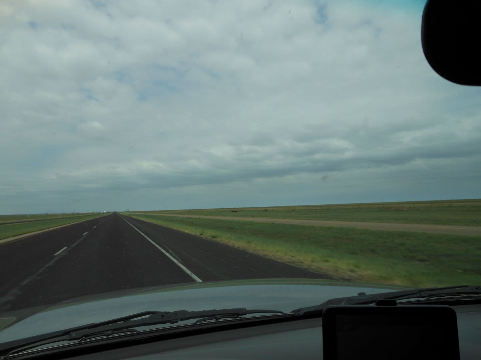 Road to Glenrio, TX - West Texas - Original Route 66 running parallel - The long ribbon of highway