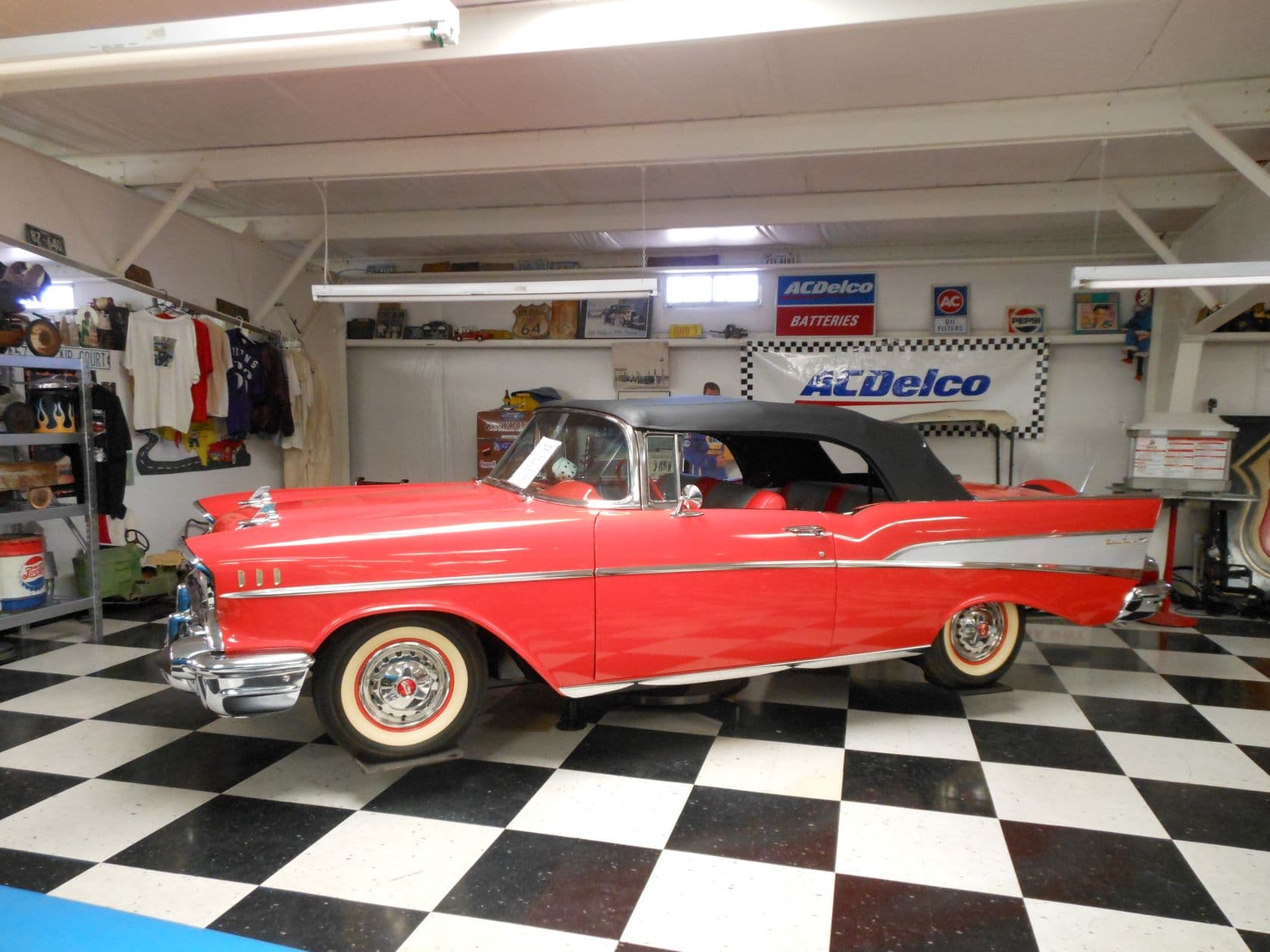 Red Chevy Belair convertible - Route 66 Auto Museum - Santa Rosa, NM