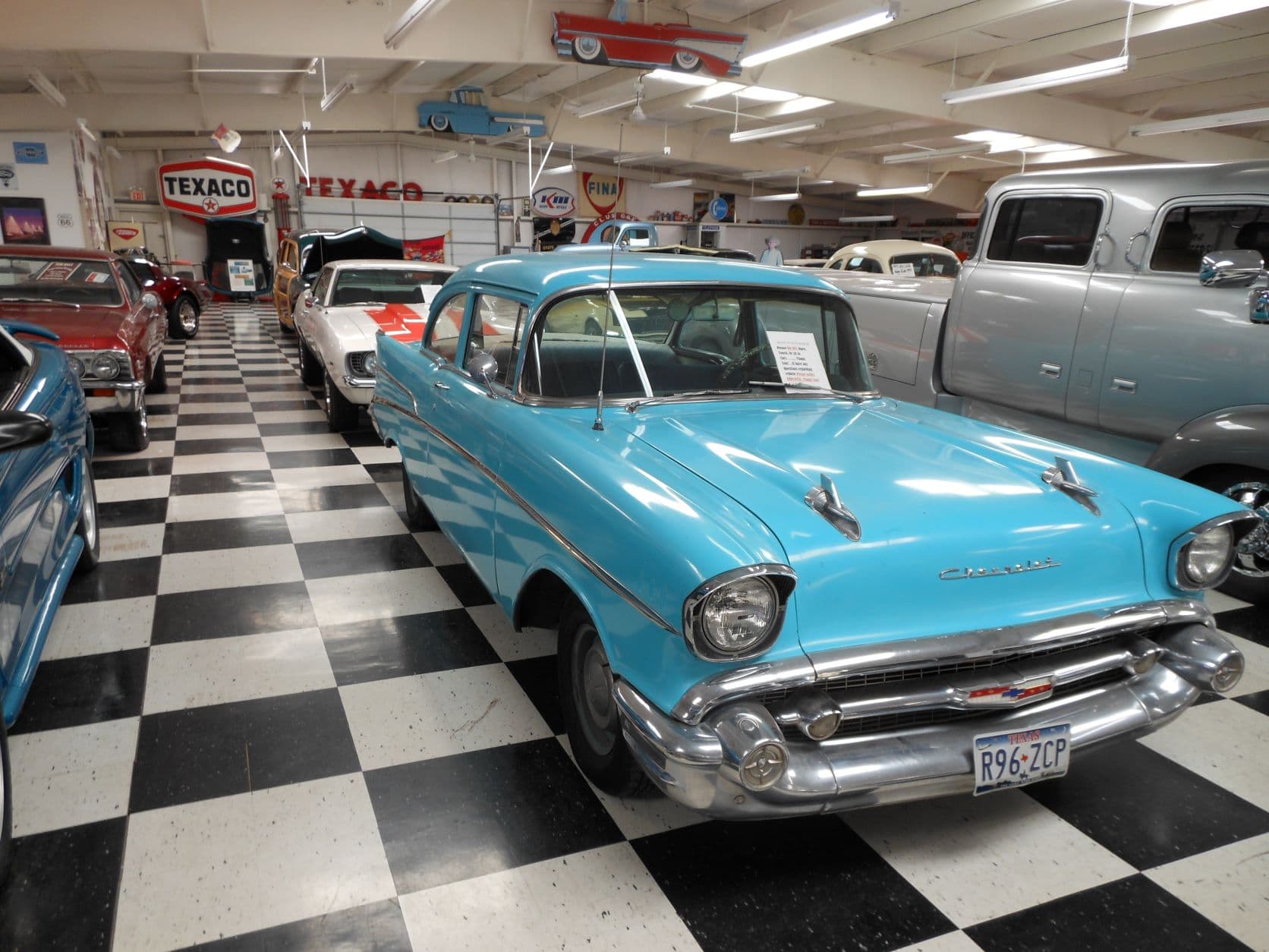 Faded green Chevy Belair (like Dad used to have.) - Route 66 Auto Museum - Santa Rosa, NM