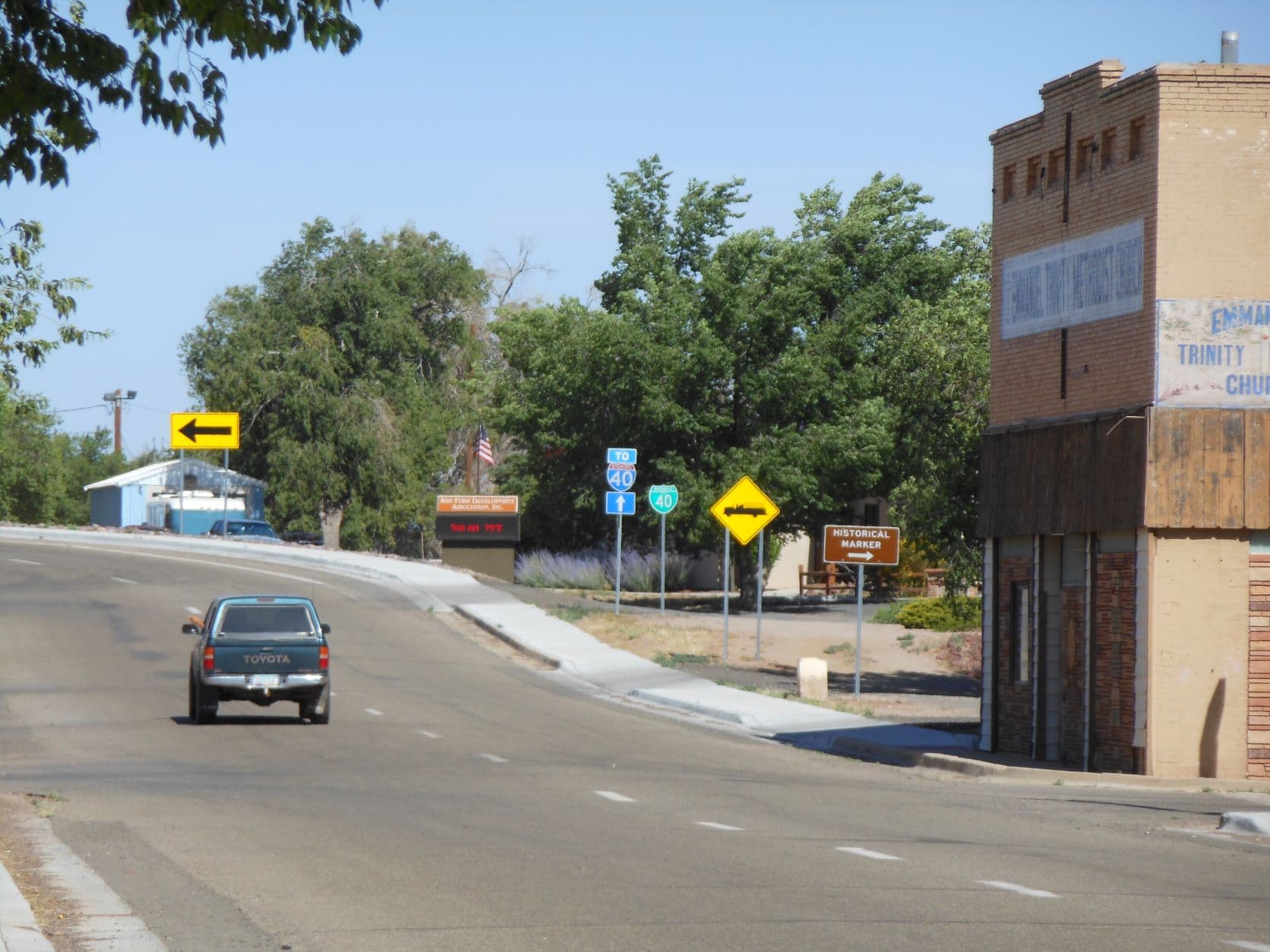 Small town street in America - Ash Fork, AZ