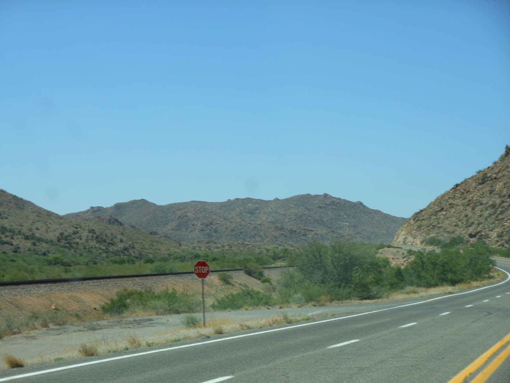 BNSF line near Route 66 - Road to Hackberry, AZ