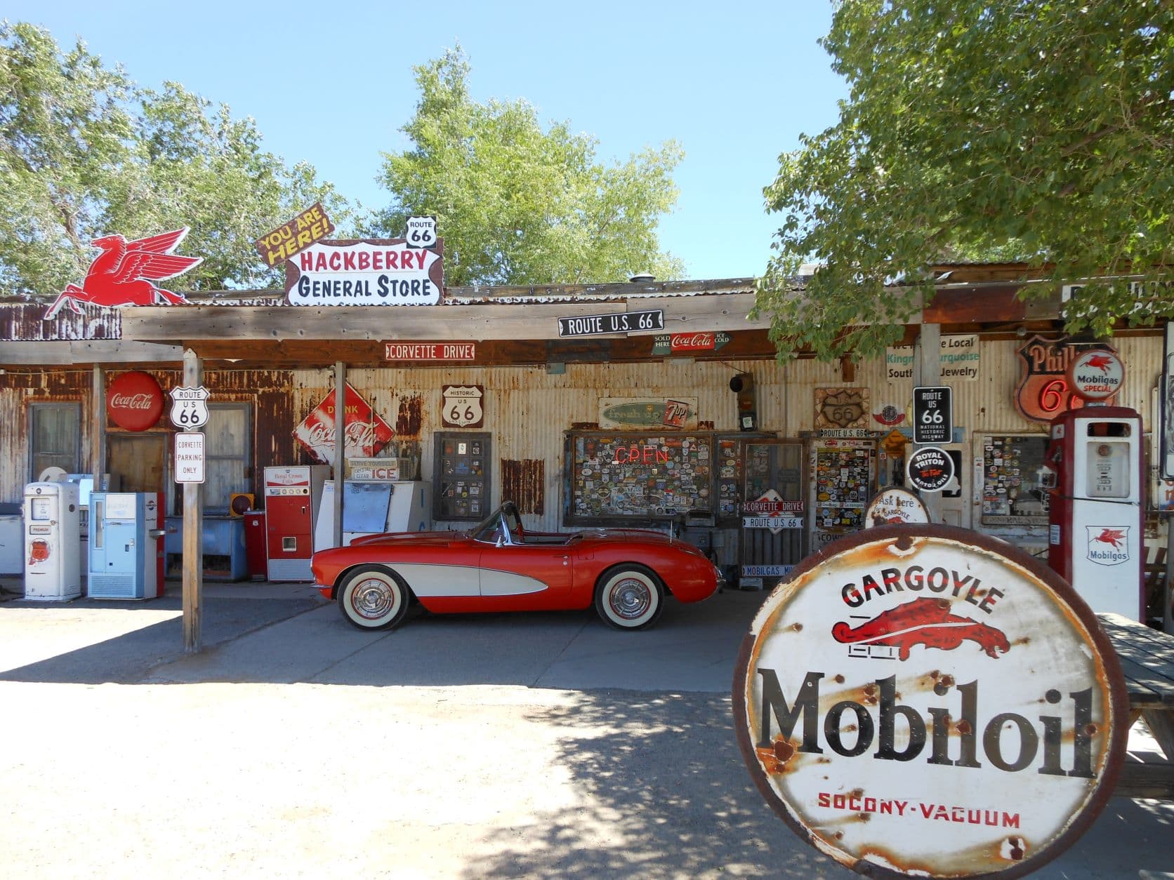 Hackberry General Store display with Corvette - Hackberry, AZ
