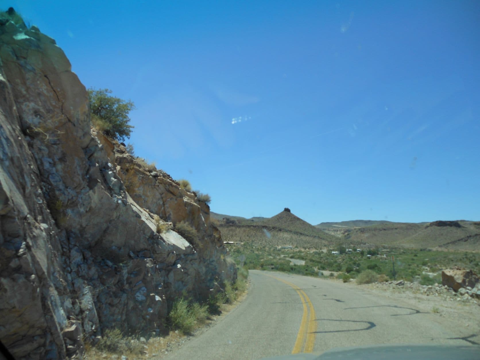 Narrow mountain road - Road to Oatman, AZ