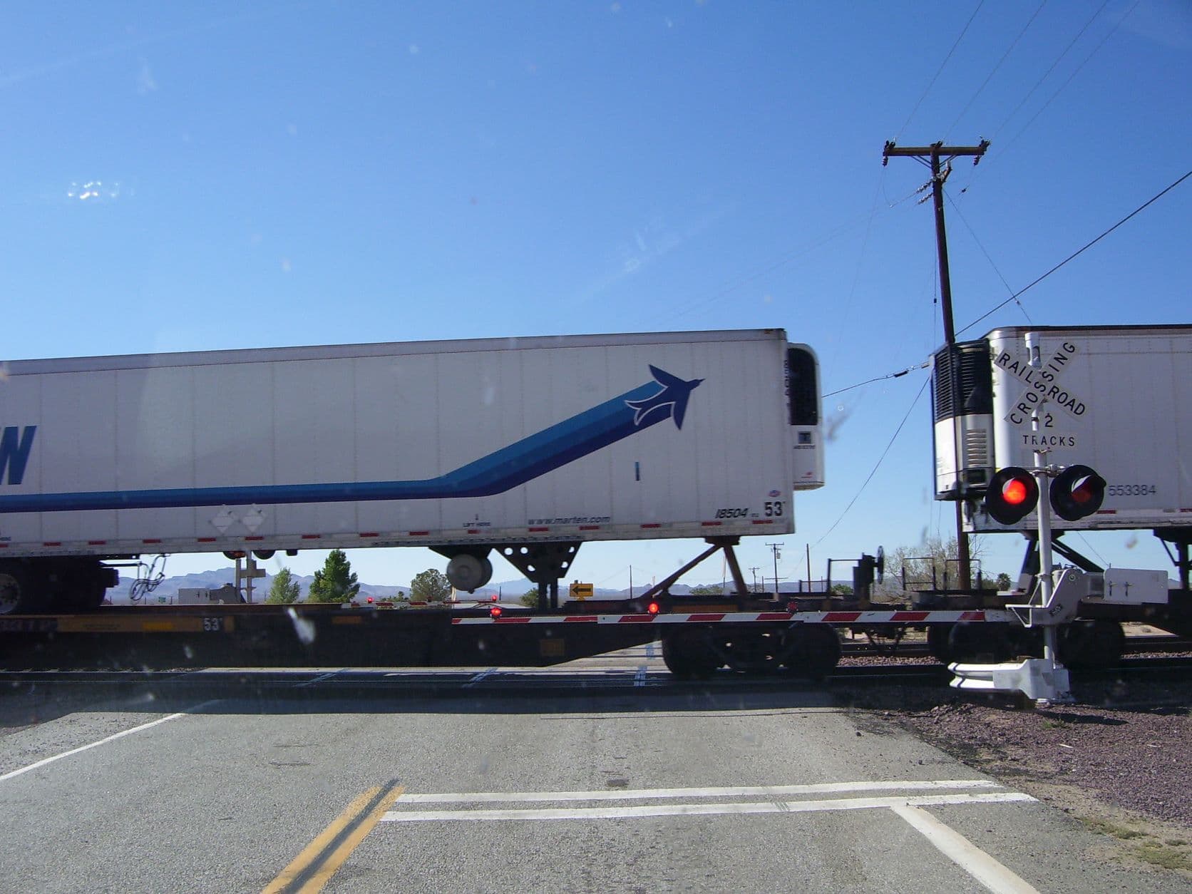 Marten Transport piggyback trailer