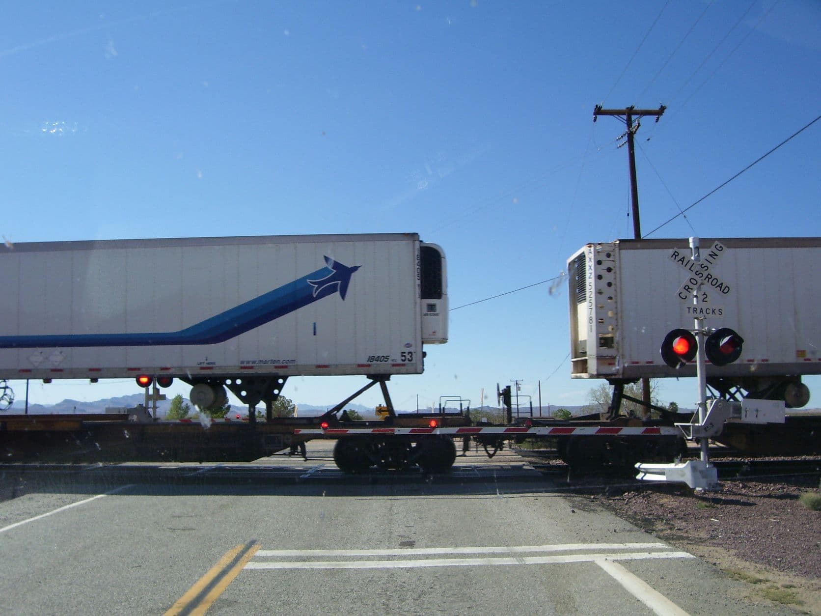 Marten Transport piggyback trailer