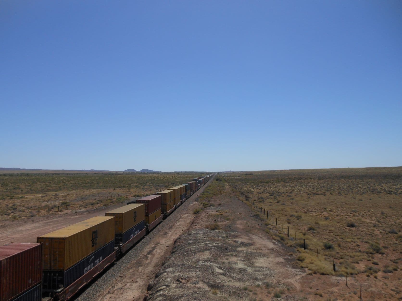 Long train in the AZ desert
