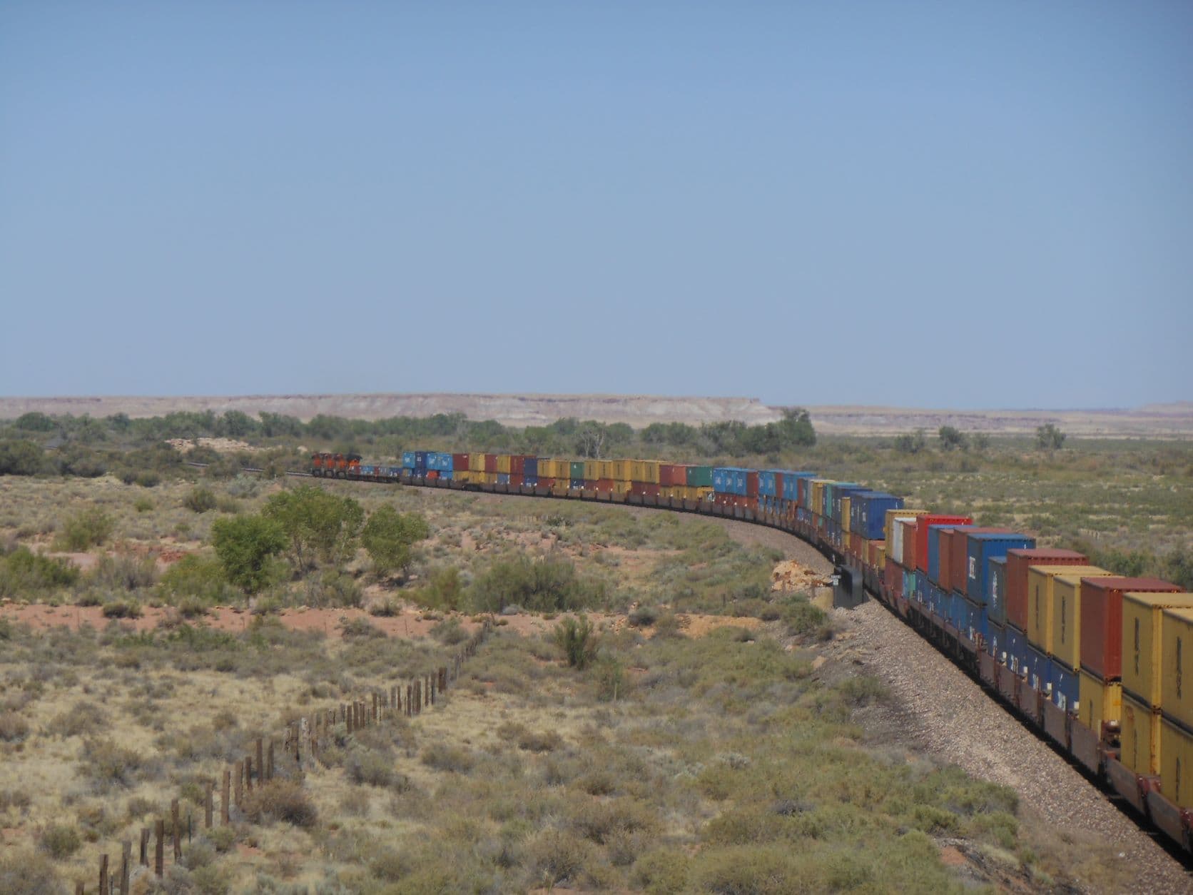 Long train in the AZ desert