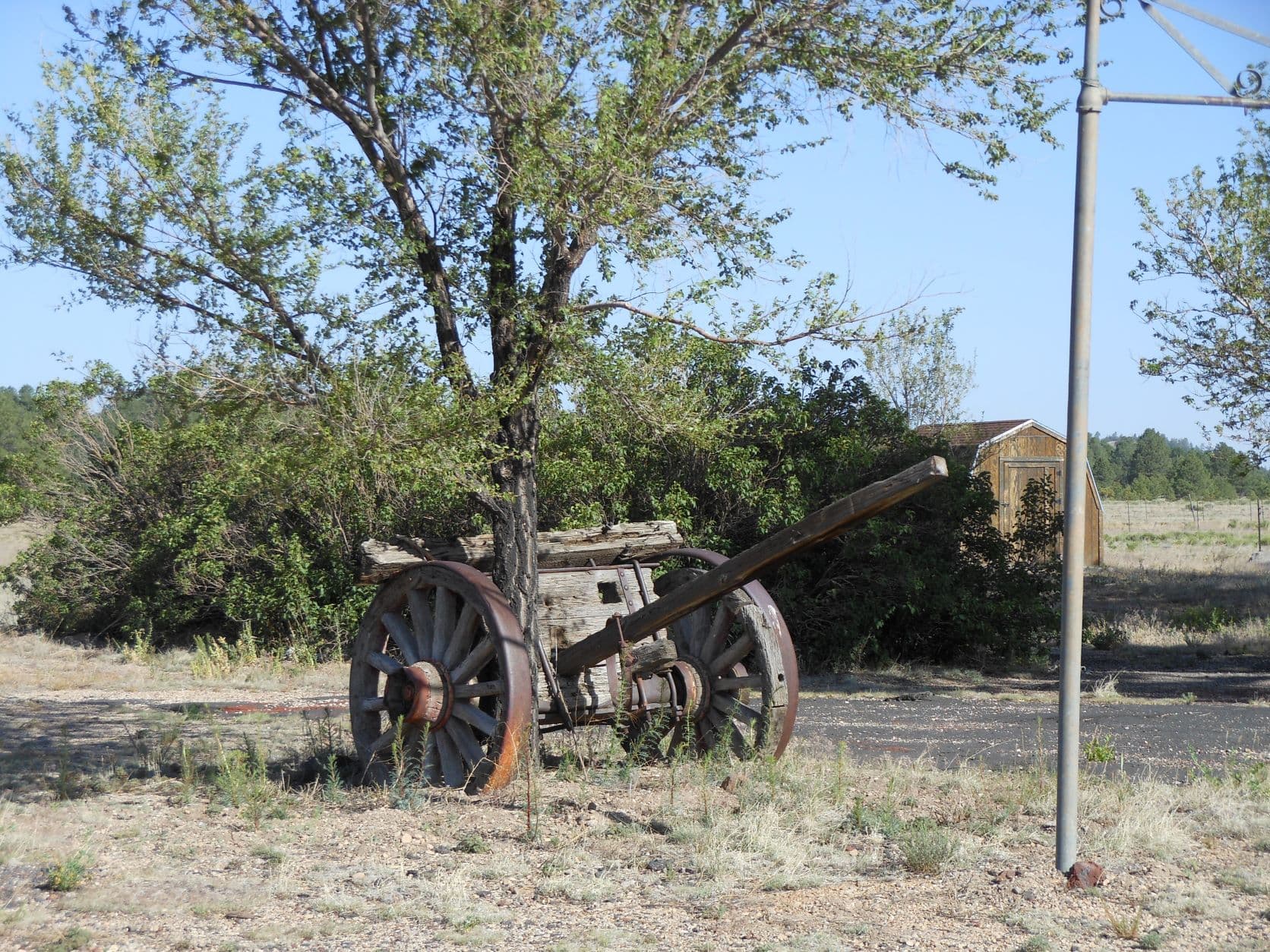 Deteriorating ox cart - Road to Williams, AZ