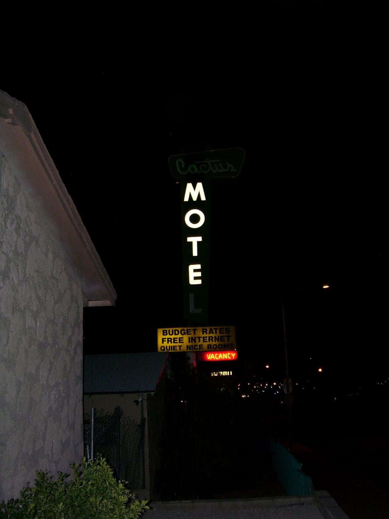 "Cactus Motel Sign - Barstow, CA