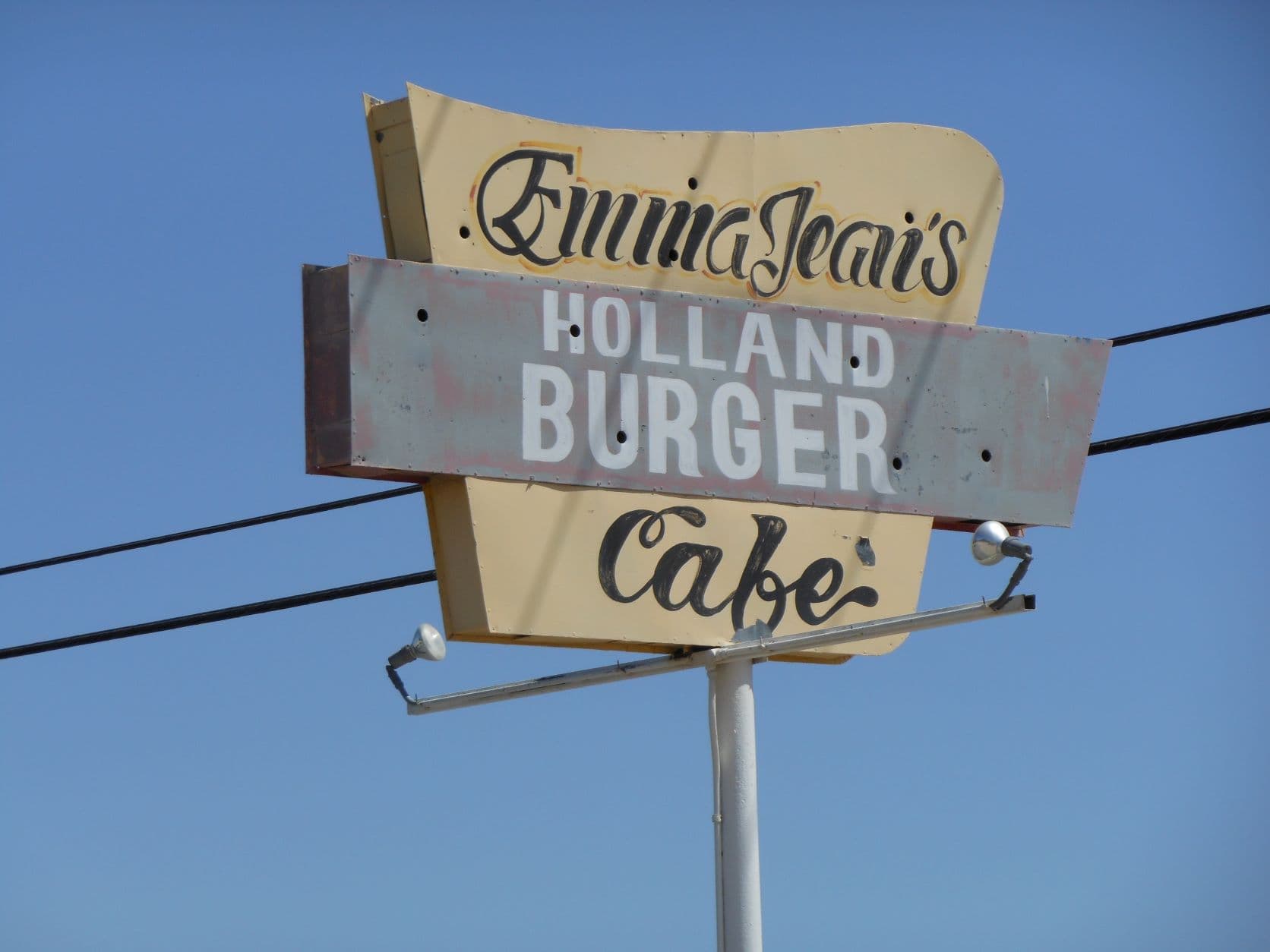 Emma Jean's Holland Burger Cafe sign - Victorville, CA